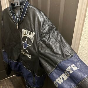 Vintage Dallas Cowboys Leather Jacket (XL)